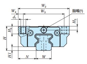 IKOMXG15C2R660T3SPS1直線導(dǎo)軌尺寸圖